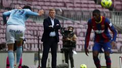 Koeman, en el Bar&ccedil;a-Celta.