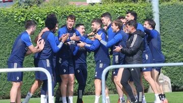 Entrenamiento la pasada temporada, en Tajonar.