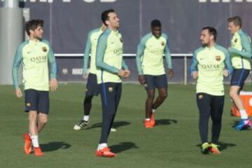 Sergio Busquet y Sergi Roberto.