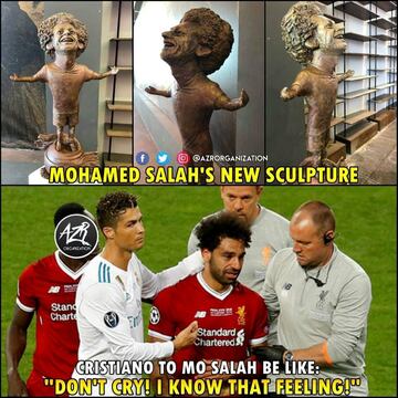 Salah: los memes de su escultura