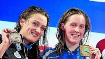 <b>A LA CUARTA... </b>Va la vencida para Mireia Belmonte (izquierda). Fue plata en los 400 estilos.
