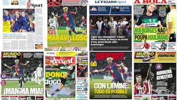 Las portadas elogian a Lamine