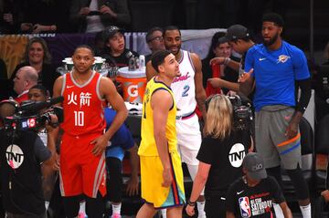 Eric Gordon, Klay Thompson, Wayne Ellington y Paul George.