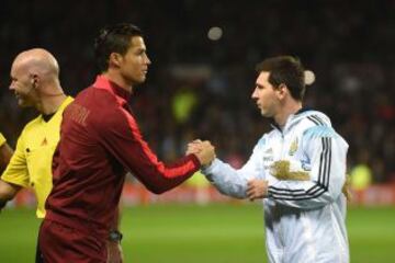 Cristiano Ronaldo y Lionel Messi se vieron las caras en el amistoso de Portugal y Argentina.