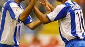 <b>OXÍGENO.</b> Valerón no estaba bien físicamente y Djalminha le sustituyó.