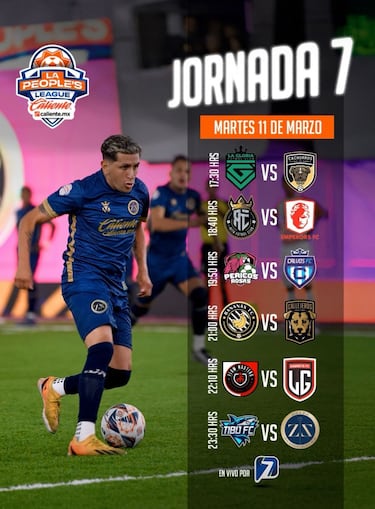 Fechas y horarios de la jornada 7 de la People’s League