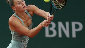 Marta Kostyuk, contra Sara Bejlek en Roland Garros.