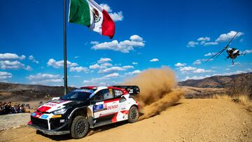 Sebastien Ogier (FRA)  Vincent Landais (FRA) Of team TOYOTA GAZOO RACING WRT are seen performing during the  World Rally Championship Mexico in Leon, Mexico on  18,March 2023 // Jaanus Ree / Red Bull Content Pool // SI202303190016 // Usage for editorial use only // 