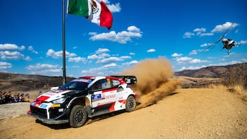 Sebastien Ogier (FRA)  Vincent Landais (FRA) Of team TOYOTA GAZOO RACING WRT are seen performing during the  World Rally Championship Mexico in Leon, Mexico on  18,March 2023 // Jaanus Ree / Red Bull Content Pool // SI202303190016 // Usage for editorial use only // 