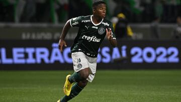 Endrick, en un partido de Palmeiras.