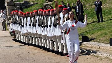Ceremonia de la antorcha olímpica.
