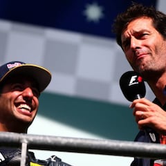 Webber: "No fue muy agradable beber de la bota de Ricciardo"