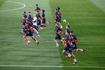 Primer entrenamiento de la Selección Española, previo a los partidos ante Noruega y Escocia, de clasificación para la Eurocopa 2024.