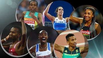Almaz Ayana, Ekaterina Stefanidi, Nafissatou Thiam, Mutaz Essa Barshim, Mo Farah y Wayde Van Niekerk optan a ganar el premio al 'Atleta del año'.