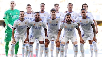 El once del Madrid en Cádiz.