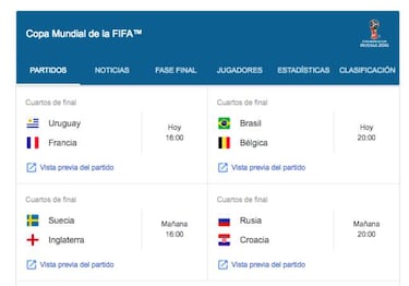 Cómo ver los Cuartos de Final del Mundial 2018 en el móvil