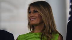 Washington, Dc (United States), 27/08/2020.- Frist Lady Melania Trump looks on during the closing night of the Republican National Convention, on the South Lawn of the White House, in Washington, DC, USA, 27 August 2020. Due to the coronavirus pandemic th