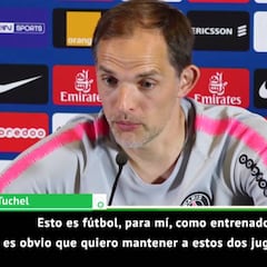 Tuchel, poco contundente cuando le preguntan por Neymar y Mbappé