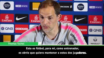Tuchel, poco contundente cuando le preguntan por Neymar y Mbappé