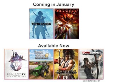 Anunciados los juegos gratis de Stadia Pro para enero 2020