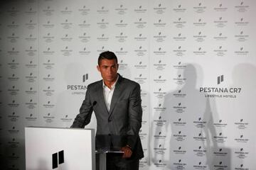 Soccer player Cristiano Ronaldo attends the inauguration of Pestana CR7 Lisboa Hotel, in Lisbon, Portugal, October 2, 2016.