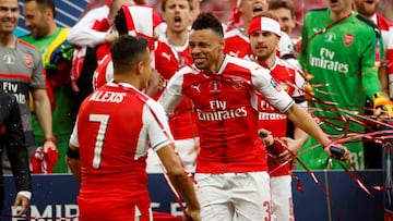 Coquelin, con el Arsenal.