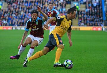 Cazorla was in action this weekend as Arsenal beat Burnley with a stoppage time winner.