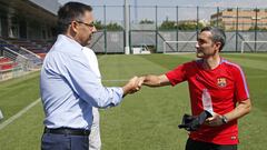 Bartomeu: "El doblete lleva el sello de Ernesto Valverde"