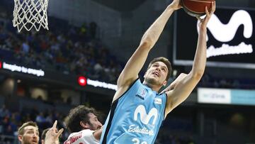 V&iacute;ctor Arteaga, durante un partido de la pasada temporada ante el Bilbao Basket.