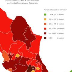 Mapa y casos de coronavirus en México por estados hoy 20 de septiembre
