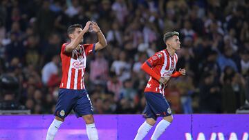   Daniel Rios celebrates his goal 0-1 of Guadalajara during the game Pumas UNAM vs Guadalajara , corresponding to Round 08 of the Torneo Clausura 2023 of the Liga BBVA MX, at Olimpico Universitario Stadium, on February 18, 2023.

<br><br>

Daniel Rios celebra su gol 0-1 de Guadalajara durante el partido Pumas UNAM vs Guadalajara , Correspondiente a la Jornada 08 del Torneo Clausura 2023 de la Liga BBVA MX, en el Estadio Olimpico Universitario, el 18 de Febrero de 2023.