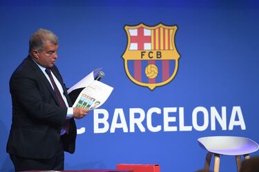 What did FC Barcelona President Joan Laporta say about Real Madrid in the Negreira press conference?