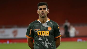 Juanfran Moreno durante un encuentro con el Alanyaspor turco.