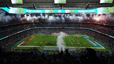 El Bernabéu, durante el partido de NFL entre los Dolphins y los Commanders.