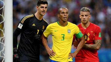 Miranda, en el partido entre Bélgica y Brasil.