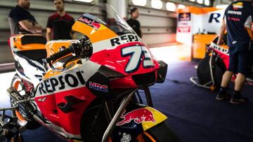 La Honda de &Aacute;lex M&aacute;rquez en los test de Qatar 2020.