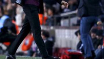 Luis Enrique, frustrado después del 2-2.