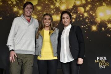 Abby Wambach, Marta y Nadine Kessler.