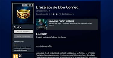 Final Fantasy VII Remake: descarga gratis varios DLC de una oferta de chocolatinas