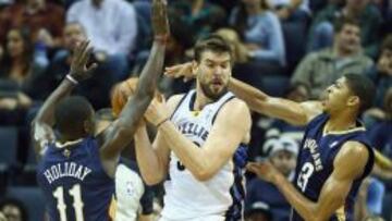 Marc Gasol no pudo evitar la derrota de su equipo ante los Pelicans de Nueva Orleans.