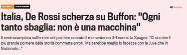 Las fuertes críticas en Italia a Buffon por su grosero error