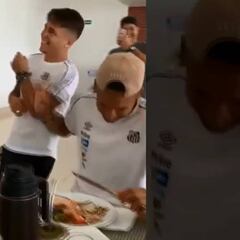 La cómica broma a Soteldo en la concentración de Santos