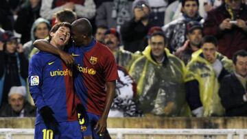 Messi and Eto'o shared a dressing room for five years at Barcelona.