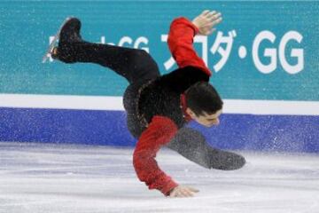 Javier Fernández cumple en el programa corto del Mundial de Boston y se coloca segundo. Superjavi, vigente campeón del mundo, tuvo una caída en el segundo de sus cuádruples.