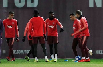 Ousmane Dembélé in yesterday's session