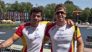 Palistas espa&ntilde;oles que logran la medalla de oro en C2.