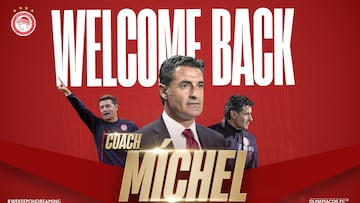 Míchel González, nuevo director técnico de James en Olympiacos  