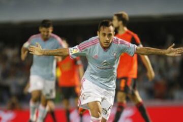 1-0. Orellana celebra el primer tanto.