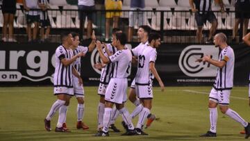 El Castell&oacute;n celebra un gol en su eliminatoria de Copa del Rey.