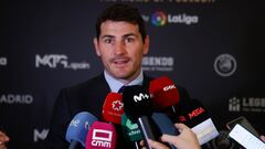 MADRID, 27/06/2022.- El exfutbolista Iker Casillas, durante la presentación del museo "Legends', que se podrá visitar en Madrid, en un edificio de la Puerta del Sol de 4.200 metros cuadrados y siete pisos. EFE/ Juan Carlos Hidalgo
